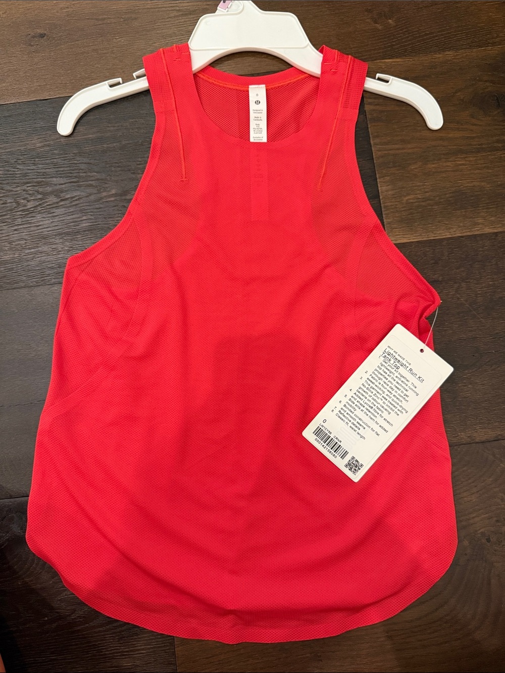 lululemon athletica Red Mesh Performance Tank